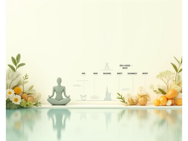Visualisierung einer 90-Tage Transformations-Timeline mit Phasen der persönlichen Entwicklung und Wellness-Meilensteinen.